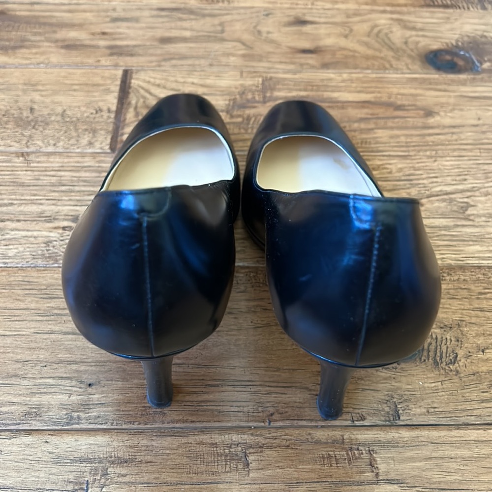 Cole Haan Nike Air Carma Black Leather Pump Square Toe Size 9.5 - Picture 8 of 12